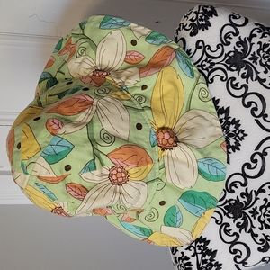 Bucket hat rounded cotton canvas reversible ladies summer beach